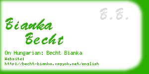 bianka becht business card